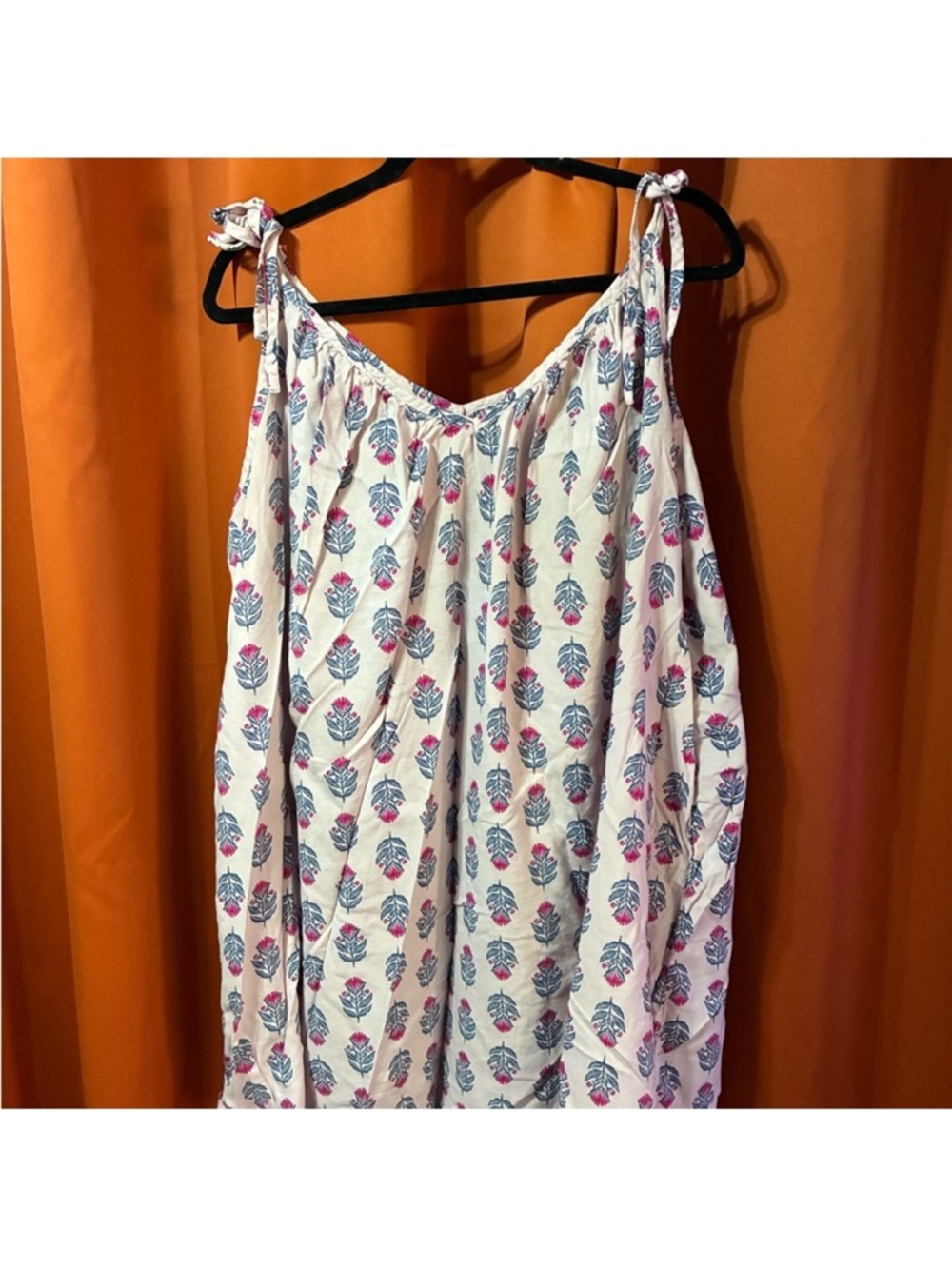 Old Navy Women's Mini Dress with Pink and Blue Floral Pattern